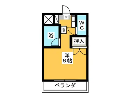 イエティシティハイム(ワンルーム/4階)の間取り写真