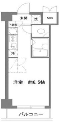 ラグゼナ本厚木(ワンルーム/2階)の間取り写真