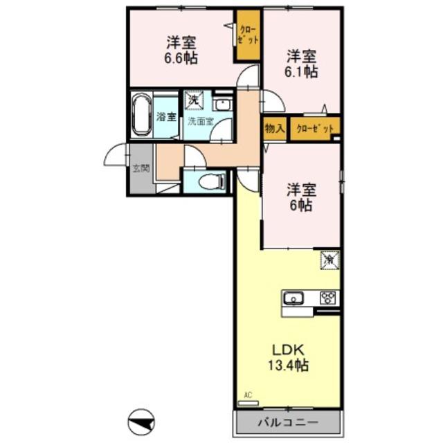 OTT′S大宮(3LDK/3階)の間取り写真