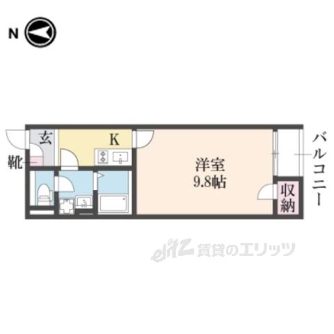 レオネクスト朝陽(1K/1階)の間取り写真