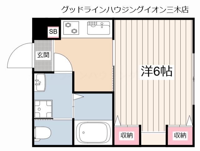 PRECIOUS SCENE I(1K/2階)の間取り写真