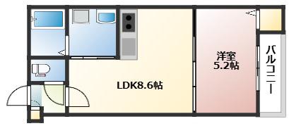 K-RESIDENCE(1LDK/3階)の間取り写真