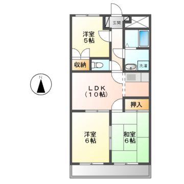 プランドール大塚(3LDK/4階)の間取り写真