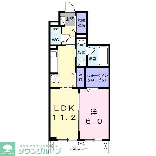 パークサイド十番山 経堂(1LDK/1階)の間取り写真