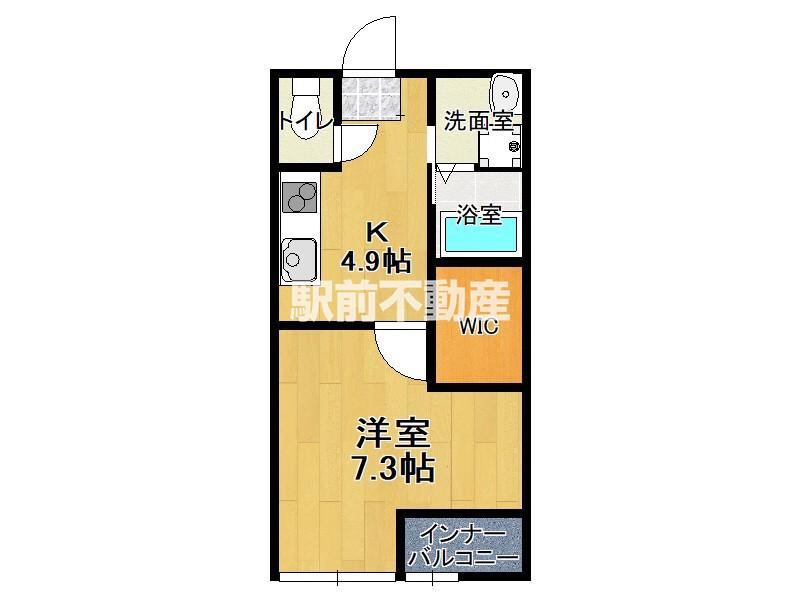 スフィーダI(1K/1階)の間取り写真