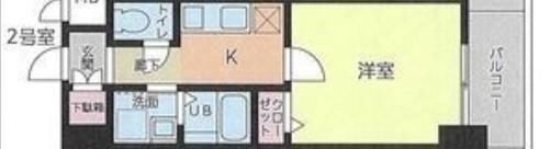 第18金山フクマルビル(1K/5階)の間取り写真