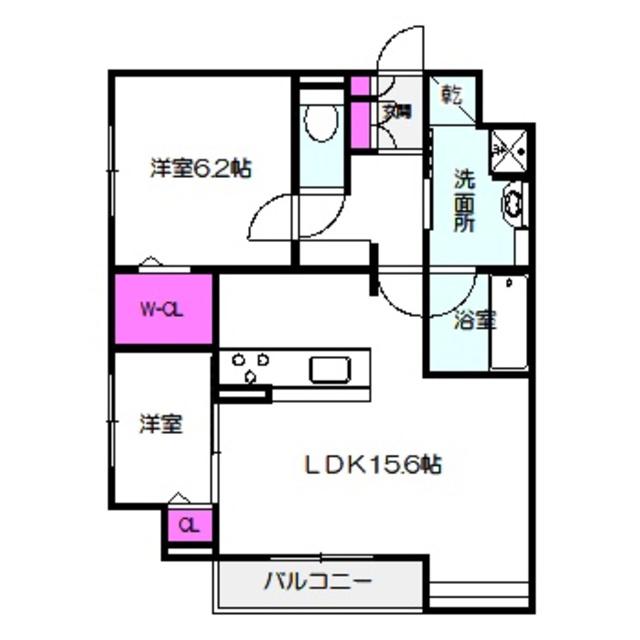 TORISIA緑橋(2LDK/1階)の間取り写真