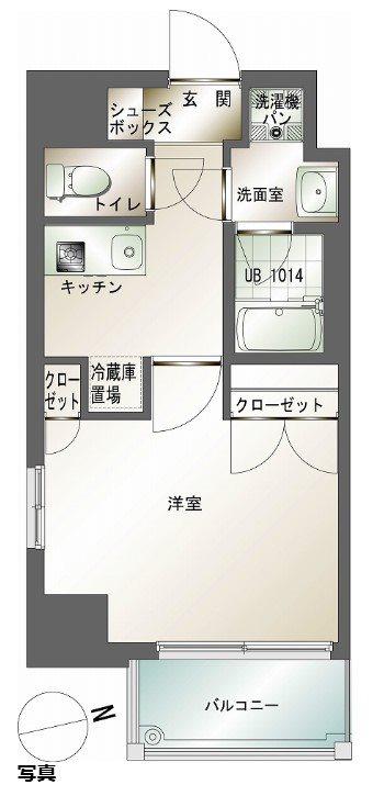 エンクレスト天神IV(1K/5階)の間取り写真