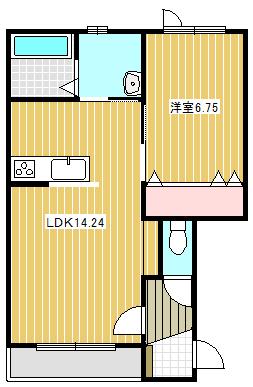 ヴェルデI(1LDK/1階)の間取り写真