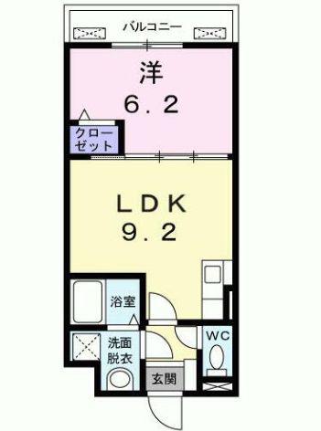 セレッソ 和 II(1LDK/3階)の間取り写真