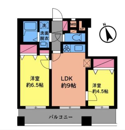 スペランツア・仲町台(2LDK/3階)の間取り写真