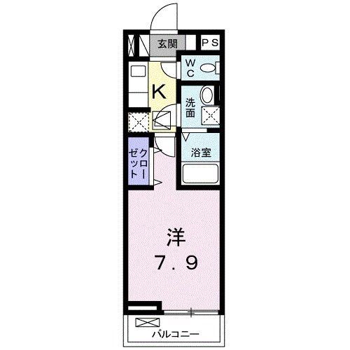 JR東海道本線 共和駅 徒歩9分 3階建 築10年(1K/1階)の間取り写真