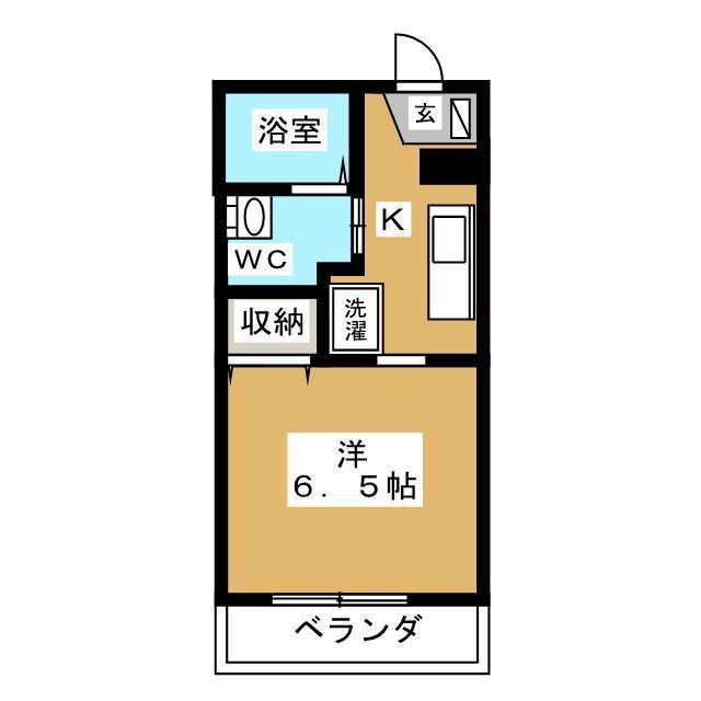 ヒューマンパレス南流山V(1K/2階)の間取り写真
