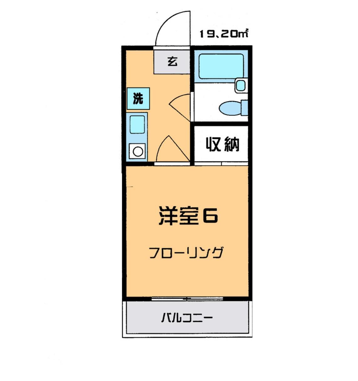 サンフラワー小平ハイツ(1K/2階)の間取り写真