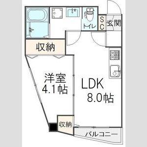 サクラ テラス カシワ(1LDK/3階)の間取り写真