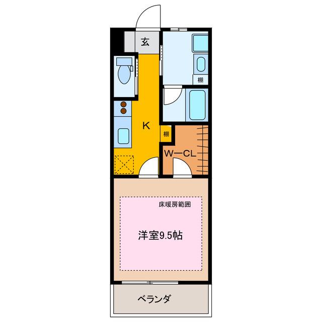 U・TOPIA PLAZA(1K/3階)の間取り写真