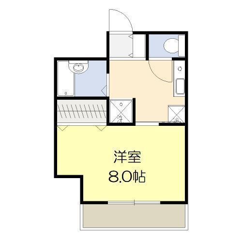タイムズI(1DK/4階)の間取り写真
