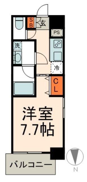 ZOOM両国(1K/10階)の間取り写真