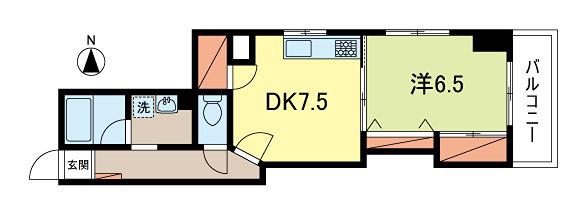 第2エクセル新高円寺(1DK/2階)の間取り写真