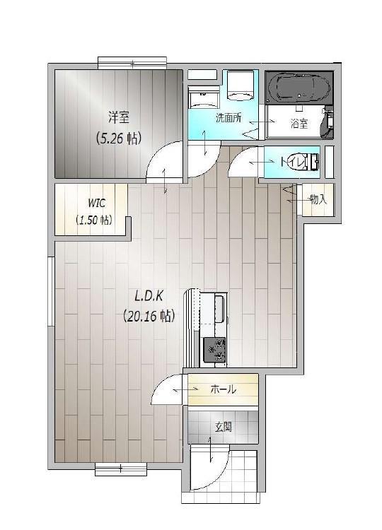 AFC RESIDENCE 富士宮(1LDK/1階)の間取り写真