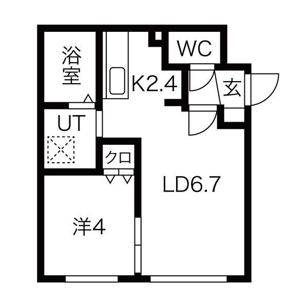 FICO(1LDK/1階)の間取り写真
