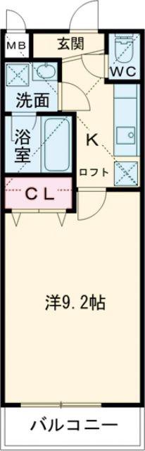 南海本線 忠岡駅 徒歩6分 2階建 築17年(1K/2階)の間取り写真