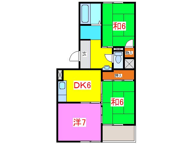 光和メゾン(3DK/2階)の間取り写真