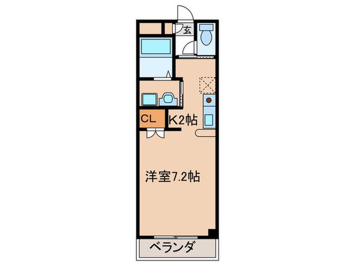 サンヒルズ大進(1K/1階)の間取り写真