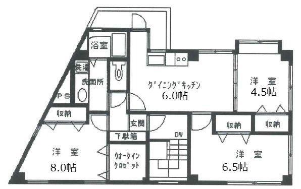 グレース壱番館(3DK/3階)の間取り写真