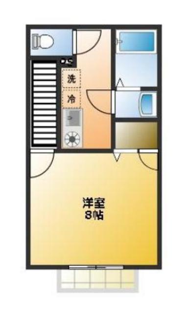 セントラルKAZU(1K/2階)の間取り写真