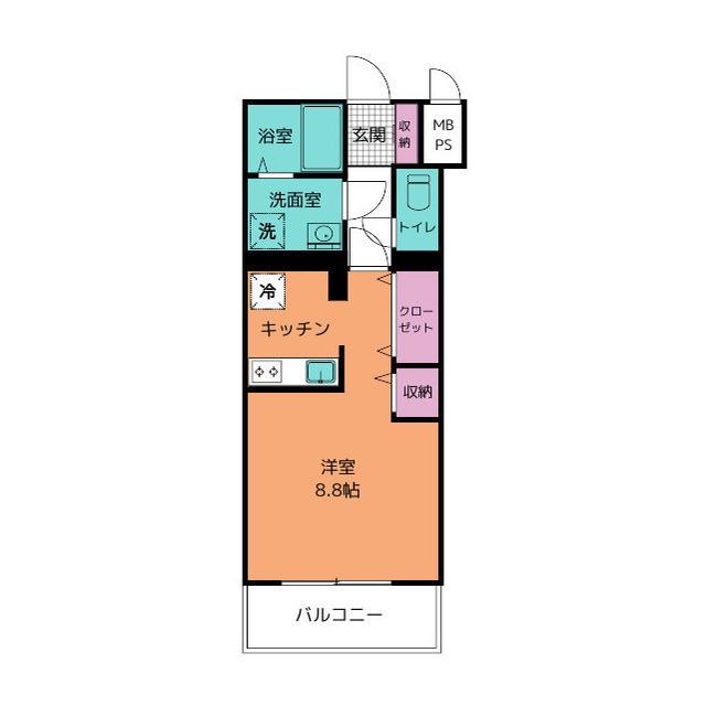 丸和マンションII(ワンルーム/3階)の間取り写真