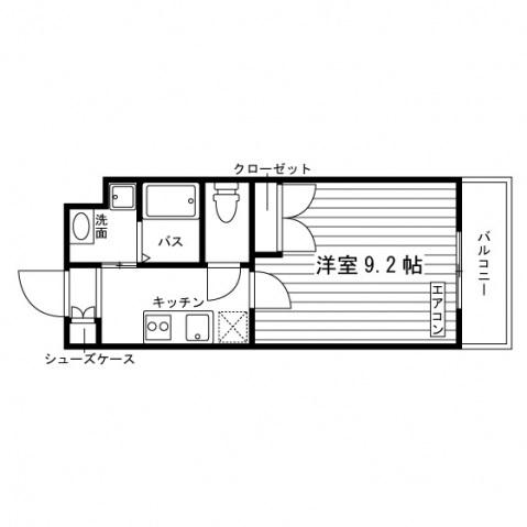 ポーローニアレジデンス(1K/1階)の間取り写真