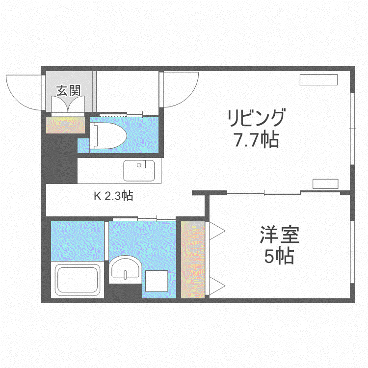 グランメール ケンヂーハウス(1LDK/3階)の間取り写真