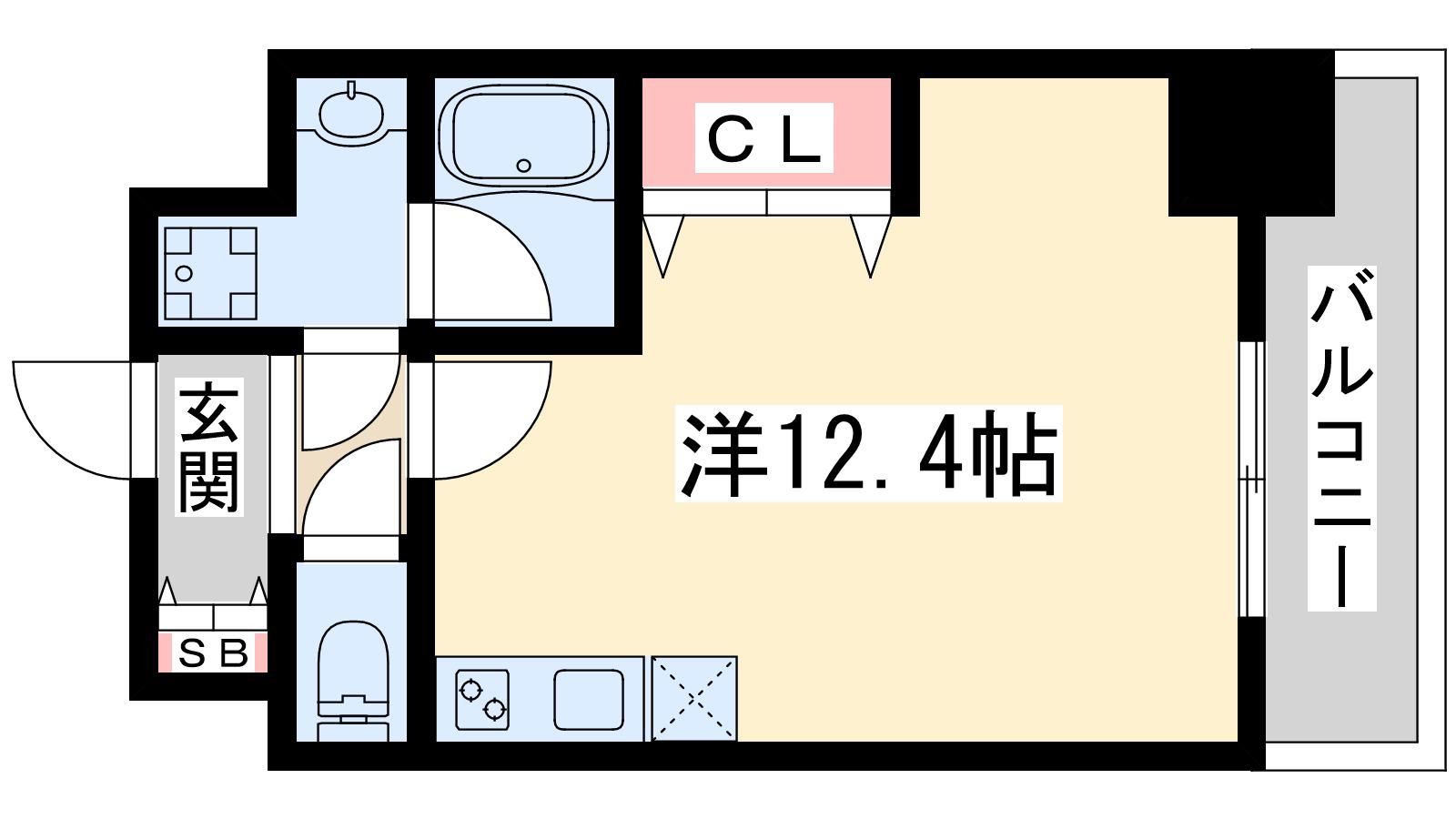 小西マンション(ワンルーム/4階)の間取り写真