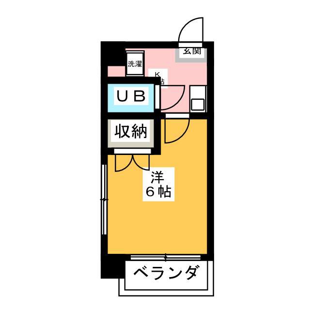 シロタビル(1K/4階)の間取り写真