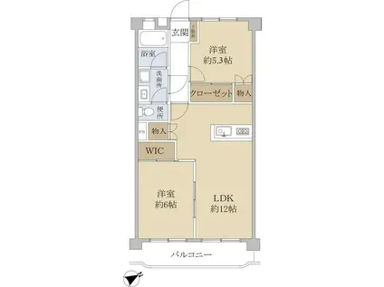 妙蓮寺ヒミコマンション(2LDK/3階)の間取り写真