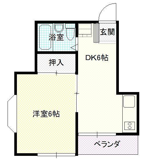 アリス神立(1DK/2階)の間取り写真