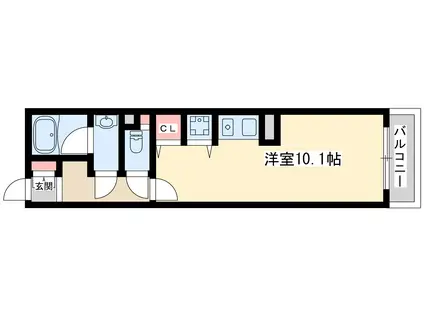 新居マンション(ワンルーム/4階)の間取り写真