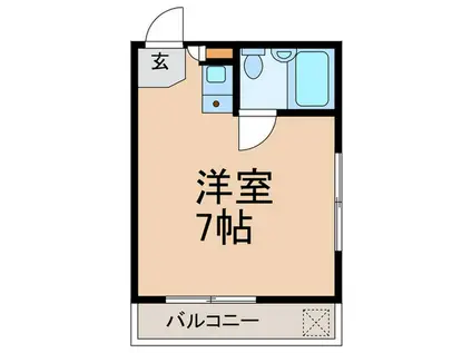 スカイハイツ奥沢(ワンルーム/4階)の間取り写真