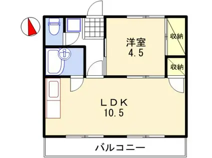 サバイブ(1LDK/2階)の間取り写真