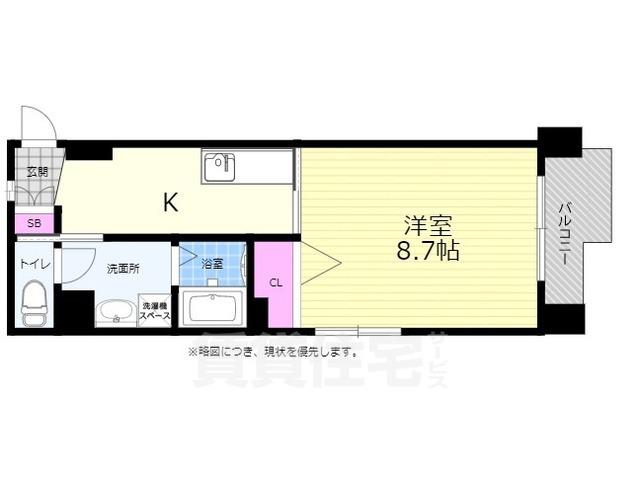 セイコウ光町(1K/3階)の間取り写真