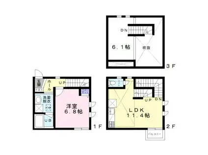 VILLETTA(2LDK/1階)の間取り写真