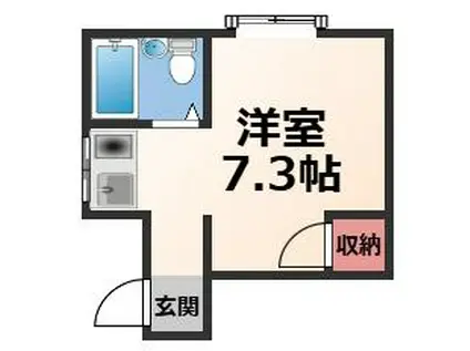 ジネイズ高井田(ワンルーム/2階)の間取り写真