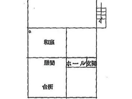たかしなコーポ(2DK/1階)の間取り写真