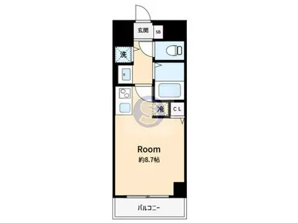 レジデンス福島II(ワンルーム/2階)の間取り写真