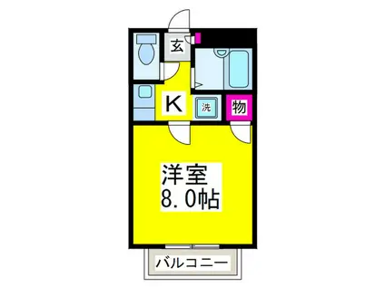 グレースりんくう(1K/1階)の間取り写真