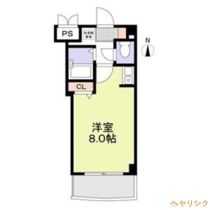 グランヴィア徳川(1K/7階)の間取り写真