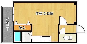 第IIIコーポあけみ(ワンルーム/2階)の間取り写真