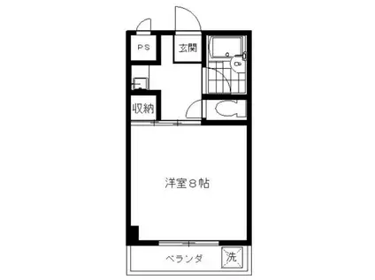 松屋コーポ(1K/3階)の間取り写真