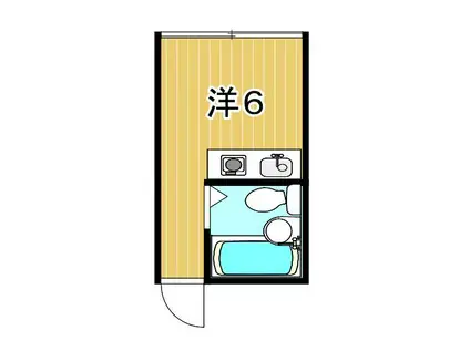 桜ビル(ワンルーム/3階)の間取り写真